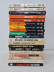 19 books MEN’S VINTAGE VIGILANTE PAPERBACK ADVENTURE SERIES OF THE 1980s 1970s