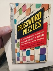 10th Pocket Book Of Crossword Puzzles 1st Print Feb 1959 12 of 70 Filled out