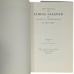 The Voyages of Lemuel Gulliver DEAN SWIFT Folio Society 1948 Gulliver’s Travels
