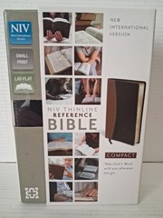NIV, Thinline Bible, Compact, Leathersoft, Tan/Black, Red Letter Edition