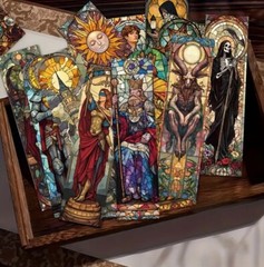 30 PC Bookmark Set Stained Glass Mystical Wizard 1.5″ x 6″ New Free Ship S174