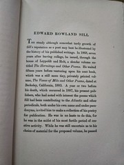 1902. Rare Limited Ed. The Poems Of Edward Rowland Sill | Antique Hardcover