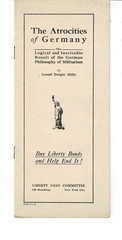 THE ATROCITIES OF GERMANY c.1917 LIBERTY BOND Pamphlet by NEWELL DWIGHT HILLIS