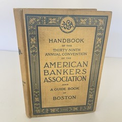 1913 American Bankers Association 39th Convention Handbook & Boston Guide Book
