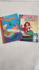 Lot of 2 Early Moments DISNEY WONDERFUL WORLD OF READING (Nemo, Mermaid)