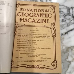 1908 National Geographic Magazine January-December Full Year Bound Mint