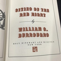 1st Edition 1st Printing Cities of the Red Night William S Burroughs HC &DJ.#148