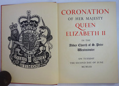 HC BOOK 1953 THE CORONATION OF QUEEN ELIZABETH II CEREMONY & SERVICE PERFORMED