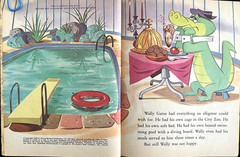 WALLY GATOR ~ childrens 1st ed Little Golden Book & Whitman Tell-A-Tale Book set