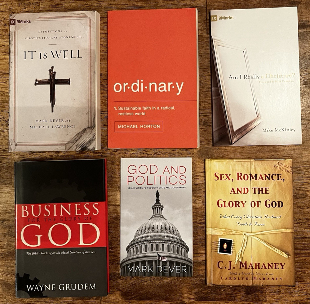 Christian Living & Theology Book Lot Crossway Zondervan Dever Horton Grudem