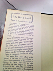 The Ides Of March by Thornton Wilder 1948 HC HB DJ BCE Book of the Month Club Ed