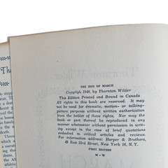 Vtg. THE IDES of MARCH & THE BRIDGE of SAN LUIS REY by Thornton Wilder 1948-1955