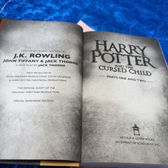 1st Edition Harry Potter and the Cursed Child By Jk Rowling Special Rehearsal Ed