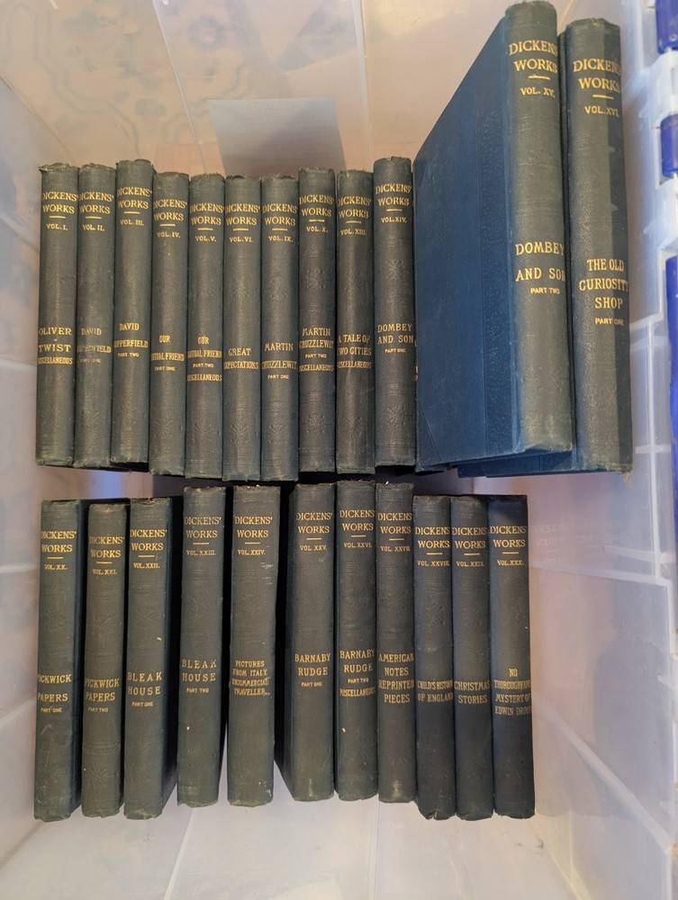 Antique Late 1800s The Works of Charles Dickens, Peter Fenelon Collier 26/30 Lot