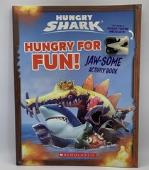 Hungry Shark Jaw-Some Activity Book With Plastic Shark Tooth Necklace 63 Pages