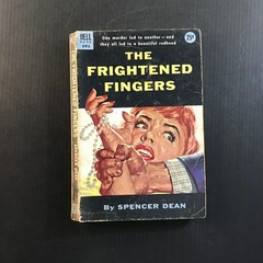 The Frightened Fingers Spencer Dean Dell Book 893 1954 Pulp Mystery Paperback