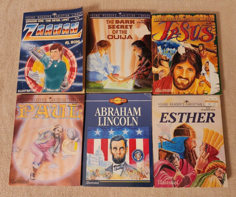 Young Readers Christian Library 6 Book Lot Illustrated Bible Stories Biography
