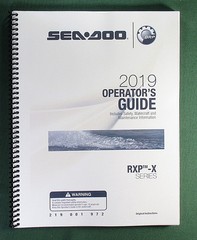 2019 SeaDoo RXP-X Series Operator’s Manual w/ Protective Covers