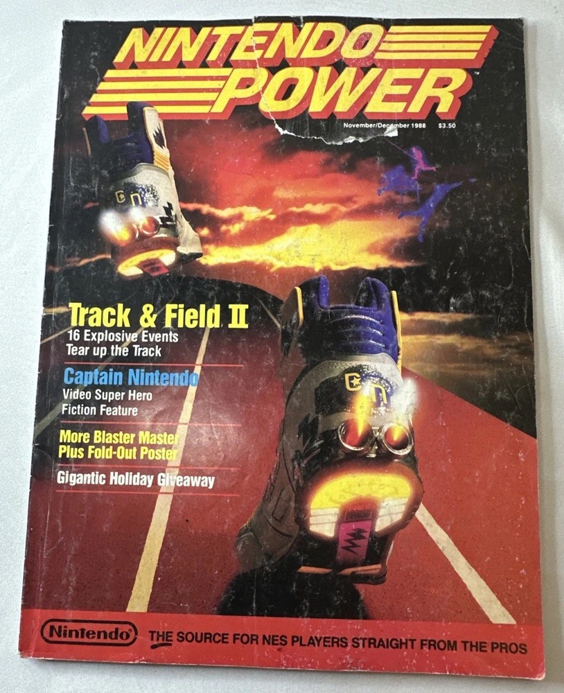 Nintendo Power Magazine Issue #3 Track & Field II Nov/Dec 1988 With Poster