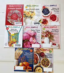 Real Simple Magazine Lot of 8 issues 2018-2019 Recipes Home Health Fashion