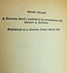 Crome Yellow By Aldous Huxley A Bantam Classic Edition 1959