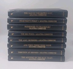Lot of 8 Agatha Christie Mystery Collection Set Bantam Hardcover Leatherette