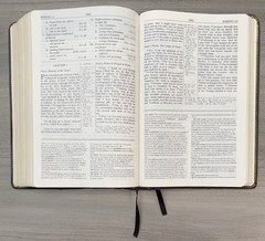 1990 Wesley Bible Personal Study NKJV Black GENUINE LEATHER Nelson 986 Red Lettr