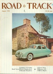 1956 Road & Track Magazine: Jaguar 2.4 Sedan/Ford Thunderbird/Renault Dauphine