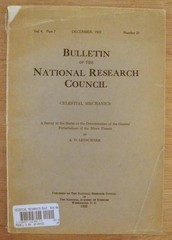 CELESTIAL MECHANICS A Survey of Asteroid Perturbations A. O. Leuschner 1922 NRC