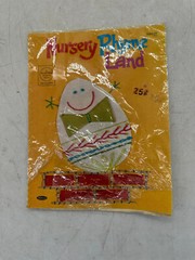 Nursery Rhyme Land Whitman 1970 Cloth Book Stitchery Pictures Virginia Tiffany