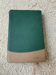 TLV Thinline Bible Holy Scripture – Green & Tan Duravella Imitation Leather