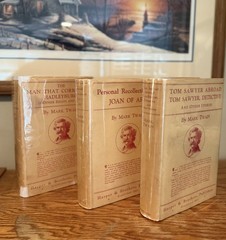 Mark Twain Lot Of 3 Harpers HCDJ 1924 Tom Sawyer, Joan Of Ark, Hadleyburg RARE