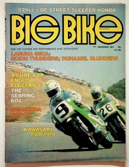 BIG BIKE Magazine Nov 1973 #11 Laguna Seca Nixon Honda Kawasaki Hi-Torque