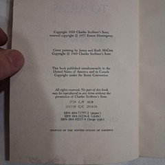 Vintage A Farewell To Arms Ernest Hemingway War Novel Paperback Scribner Library