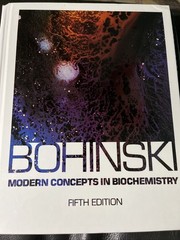 Bohinski Modern Concepts In Biochemistry Hardcover Book