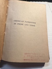1923 American Patriotism in Prose & Verse J. Madison Gathany