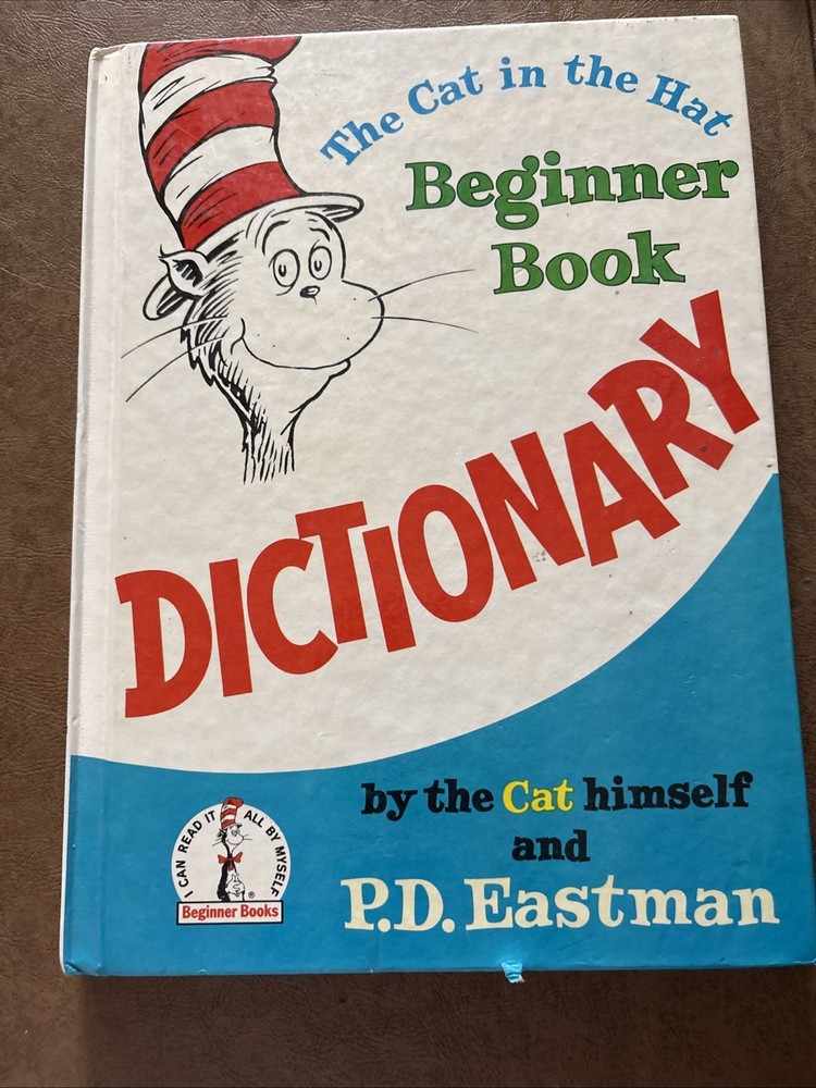 The Cat In The Hat Beginner Book Dictionary Dr. Seuss P.D. Eastman 1964 1st Ed.