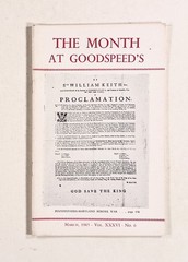 1965 Mar MONTH AT GOODSPEED’S reference LINCOLN & JEFFERSON LETTERS Border Wars