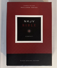 NKJV Compact Bible, Maclaren Series, Genuine Leather, Black, Comfort Print