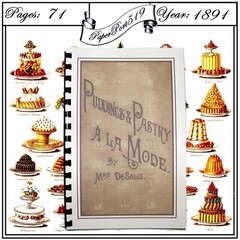 1891 Puddings And Pastry À La Mode Vintage Cook Book 71 Pages