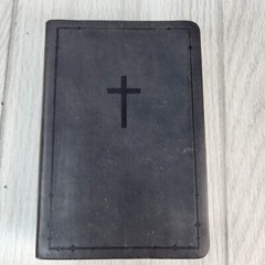 NIV Holy Bible 2011 Black Italian Duo Tone Silver Edge Small Print Compact Text
