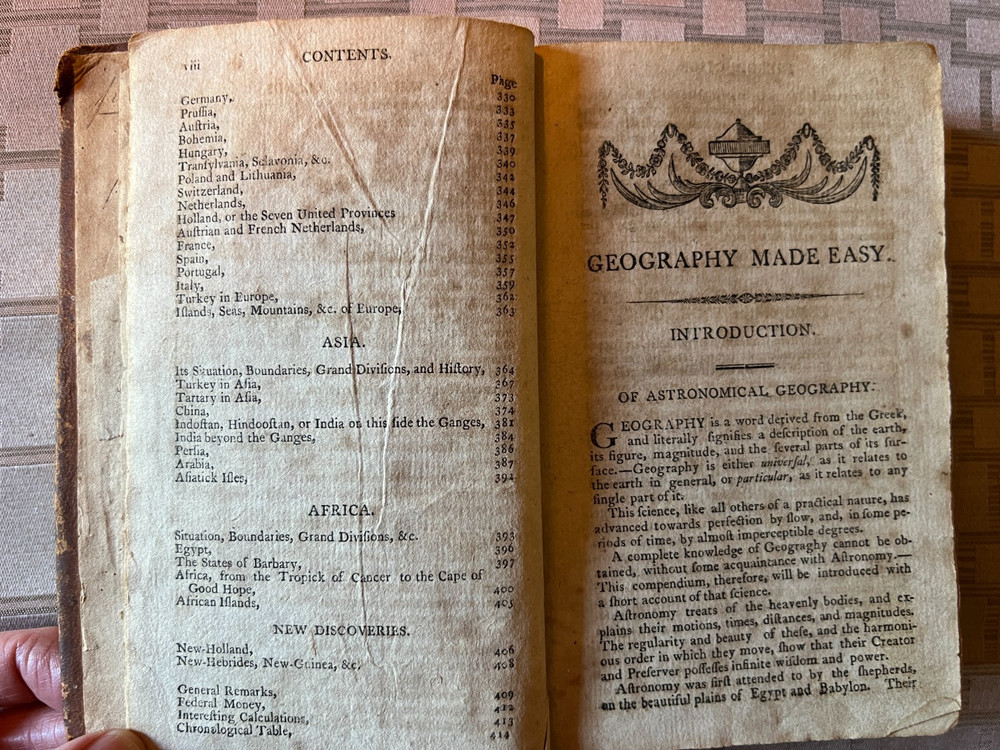 1806 Jedidiah Morse “Geography Made Easy” Early American Geography Book Boston