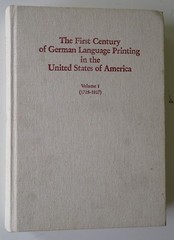 THE FIRST CENTURY OF GERMAN LANGUAGE PRINTING THE UNITED STATES OF BIBLIOGRAPHY
