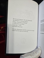 The Grand Grimoire: The Red Appendix – Manifesto Infernal Ltd Ed – Rare