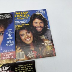 LOT-(5)Vintage 1980s Soap Opera Digest MAGAZINE Susan Lucci Tony Geary