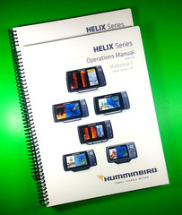 Owners Manual for Humminbird Helix Series, 348 Pages With Clear Covers!