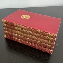 Antique Rudyard Kipling 5 Volume Pocket Edition Set Red Leather Gilt 1909-1926