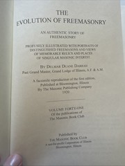 Facsimile Of 1920 The Evolution of Freemasonary By Delmar Darrah, Hardcover