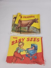 Lot Of 2 Vintage Hampton Cloth Books Farm Friends & The Baby Sees