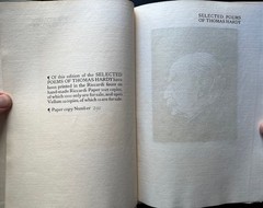 1921 Selected Poems of Thomas Hardy / Riccardi Press / #290/1025 / HC Illstrd